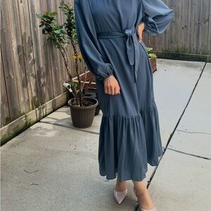 Elegant Blue Maxi Dress